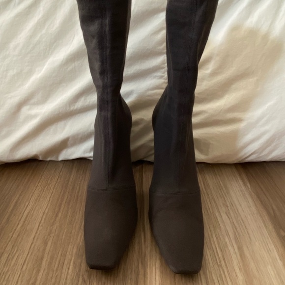 Yeezy Season 6 Graphite Canvas Ankle Boots - Picture 7 of 10